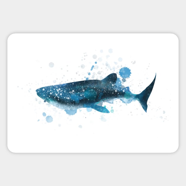 Whale Shark Watercolor Sticker by CoconuTacha